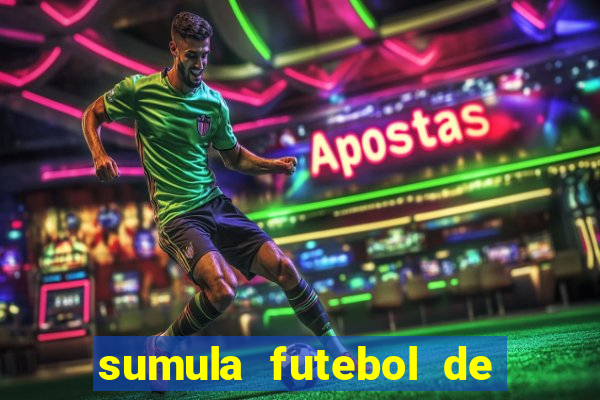 sumula futebol de campo word